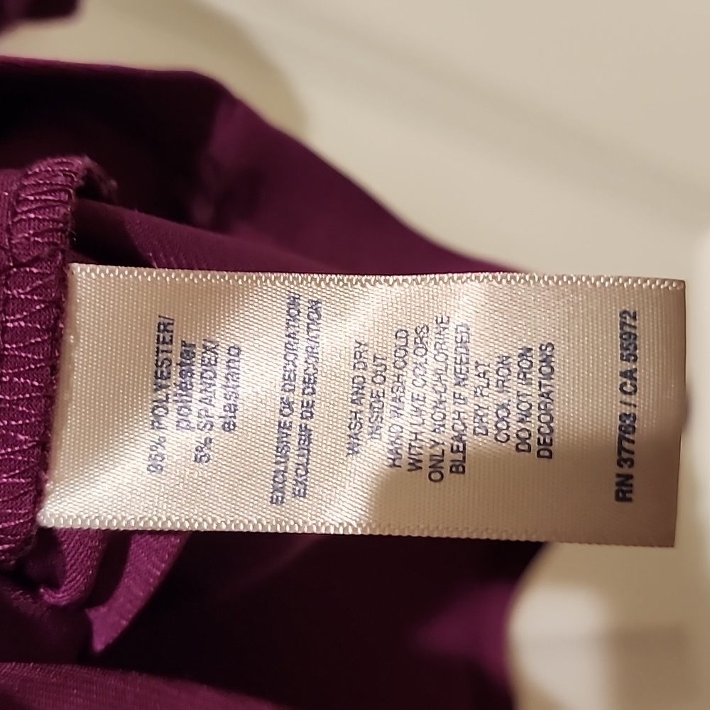 Rafaella Purple Blouse with Black Velvet Accents - Picture 3 of 8